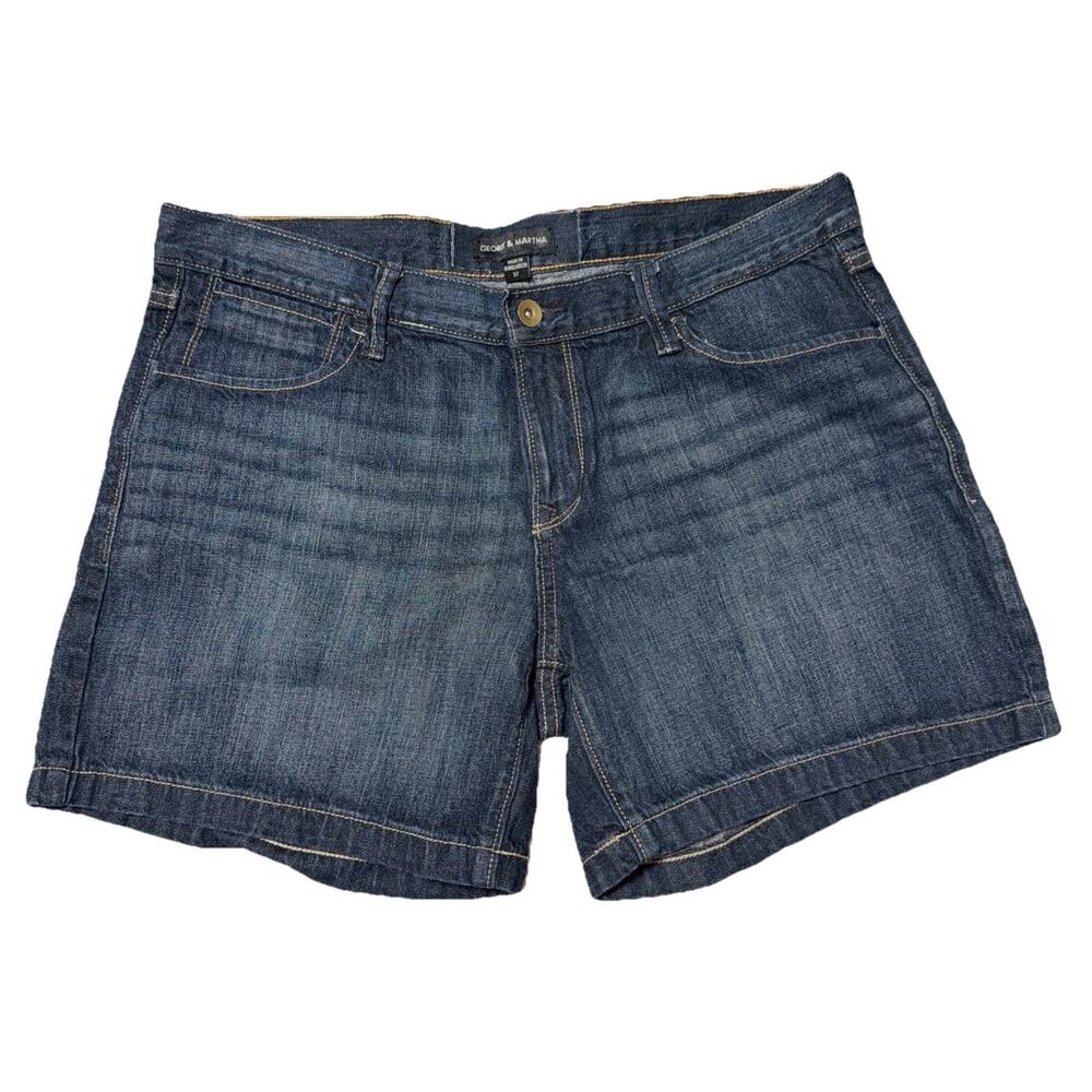 George & Martha Women's Size 37 Jean Shorts Dark Blue Denim Classic Casual